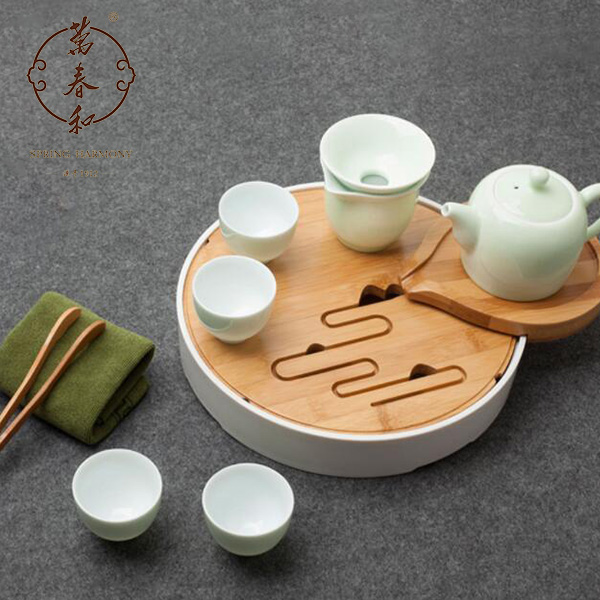 萬春和錦繡河山雙層葫蘆茶盤福祿如意員工激勵外賓商務贈送抽獎禮品