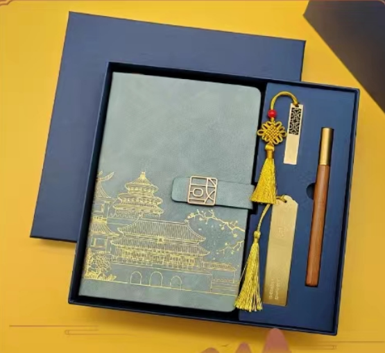 商務(wù)活動(dòng)伴手禮學(xué)校定制畢業(yè)留念禮品國(guó)風(fēng)筆記本U盤組合套裝企業(yè)定制禮品